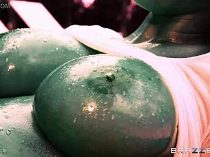 peta jensen's hypno body teasing with oiled big tits and music