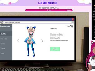 vtuber lewdneko plays harem hotel with cute maid toys!