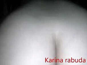 karina rabuda from bh rides in a playful manner