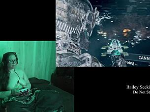 naked deadspace play through part 8 with tits long hair brunette big natural tits bbw fat natural tits big tits