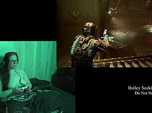 naked deadspace play through part 8 with tits long hair brunette big natural tits bbw fat natural tits big tits