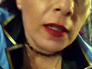 hey fans, check out our couple in costumes with big tits and ass