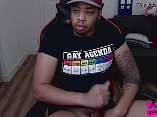 Ebony teen webcam masturbation leads to monster cock cumshot daily agenda