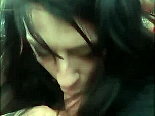 feeling the intense thrill of deepthroat blowjob on the open road, hearts pounding in public ecstasy