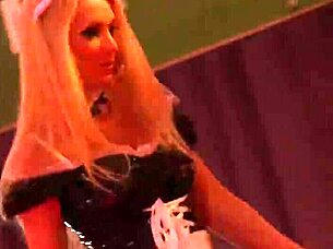 hot stepmom does a flexible striptease on stage