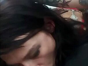 feeling the intense thrill of deepthroat blowjob on the open road, hearts pounding in public ecstasy