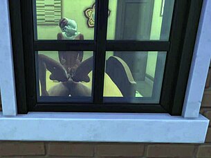 Hot babe strips in bedroom for creampie