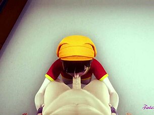 Pan's POV Boobjob Blowjob and Fucking in Dragon Ball Hentai Creampie Scene