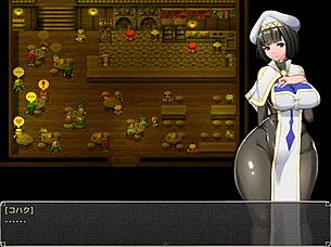 hentai priestess cheats with big cock and cumshot on her tits