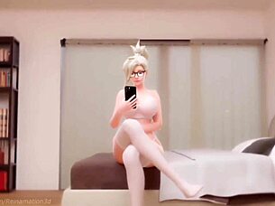 3D Animation Creampie Scene Overwatch Style