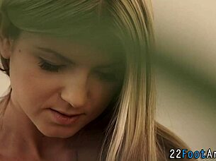 Hottie Gives Intense Bbc Footjob With Handjob And Cumshot