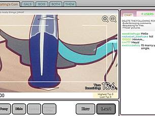 Nicole in hentai game masturbates to big tits 😏