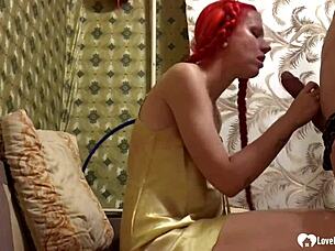 Redhead Stepsister Gets A Hard Pounding In Doggy Style!