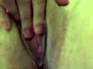 She's Using A Vibrator On Her Dry Pussy Lips, Feels So Good!