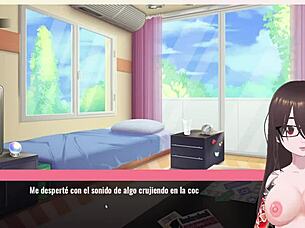 emo anime girl plays memory