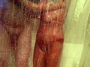 Mandeezy4u2 Brunette Wife Masturbates Tits In Shower Bathing