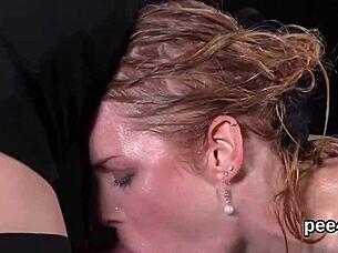 Stunning Beauty's Juicy Snatch Filled With Warm Piss