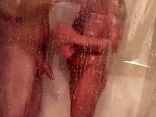 Mandeezy4u2 Brunette Wife Masturbates Tits In Shower Bathing