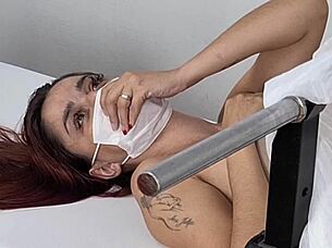 emotional gynecological exam in hospital