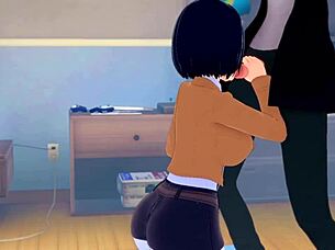 Koikatsu's Mikasa Giving Handjob to Eren in Uncensored Anime Sex Scene