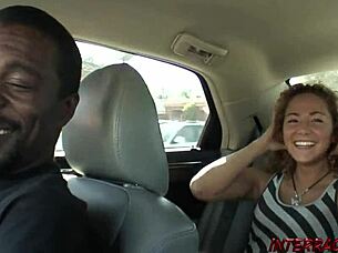 Teagan's blonde mouth devours huge black cock