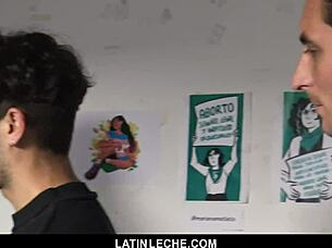 Sexy Latino Boy Covered in Cum