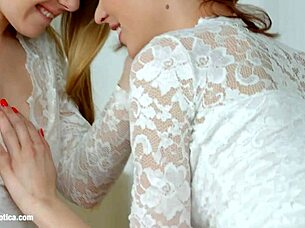 Candy sweet and olivia grace engage in lesbian fingering, masturbation, and licking on sapphic erotica