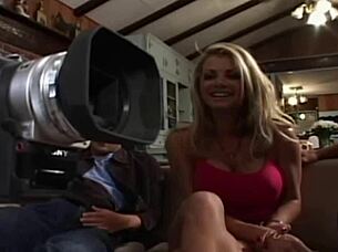 is plowing a cock hungry blonde easy with three guys?