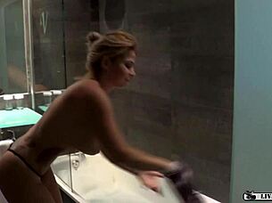 Sabrina Moon in Hot Shower Masturbating Wet Pussy