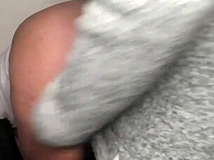 An ebony babe gets BENT OVER for BBC STROKES and BACKSHOTS, ending in creampie.