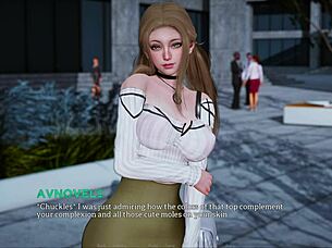 Teen 18+ In 3D Cartoon Outfit Plays Eternum Game With Huge Tits