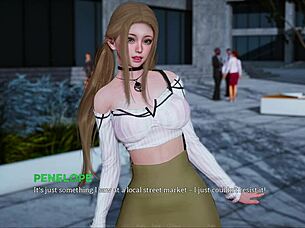 Teen 18+ In 3D Cartoon Outfit Plays Eternum Game With Huge Tits