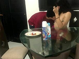 Getting horny eating cock with strawberry?