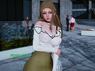 Teen 18+ In 3D Cartoon Outfit Plays Eternum Game With Huge Tits