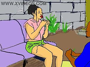 Lonely horny african nailcutter in anime