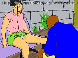 Lonely horny african nailcutter in anime