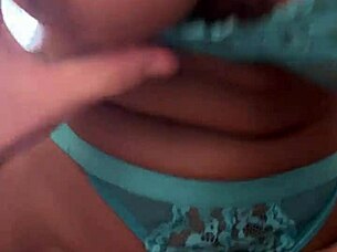 wife porn submitted by wifebucket - my perfect blonde wife in blue lace lingerie riding and sucking my cock until it explodes