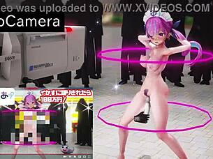 Watch Hololive's Minato Aqua in a sexy dance MMD animation?