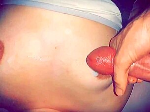 Slow Motion Cumshot On Girlfriend's Friend's Big Cock