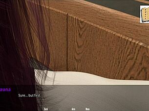 shauna relaxes in college setting