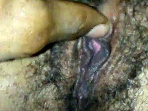Intensely sucking that wet hairy pussy with eager licks