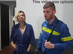 Electrician Helps With Tv, Gets Paid With Sex