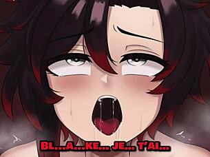 Ruby and Blake's femdom training in RWBY