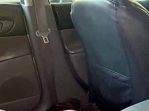 grabbing my friend during her webcam show in the car