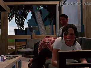 Jack and Emma Spanked in Paradise