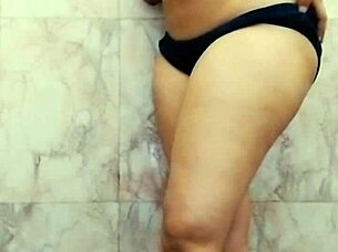 Step cousin sister masturbating in bathroom waiting for my dick!