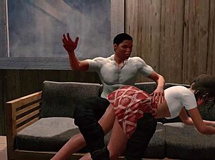 Jack and Emma Spanked in Paradise