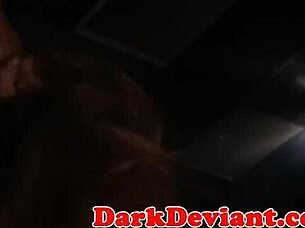 Bdsm sub throated by her master