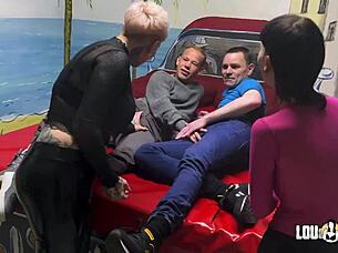 Hey, watch this bisexual femdom foursome.