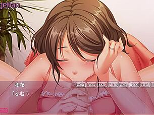 In This Anime Hentai, Hiroto Watches His Wife Give Blowjob. And Get Cumshot From Neighbor?